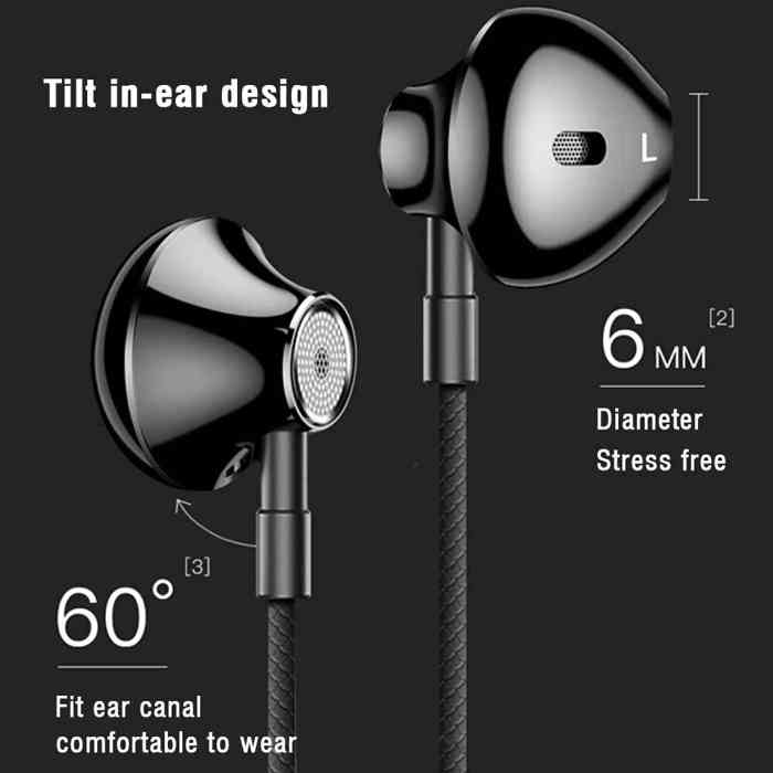 Lenovo HF140 Wired Half In-Ear Headphones – Black